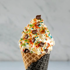 Soft Ice Cream in a Waffle Cone: 